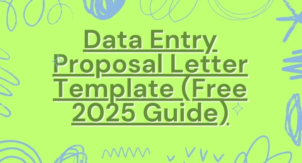 Data Entry Proposal Letter Template